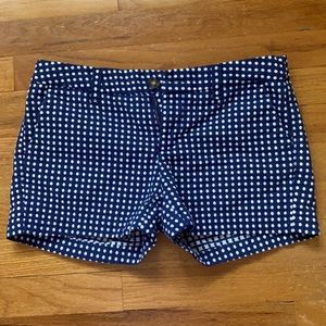 Navy Blue Polka Dot Shorts